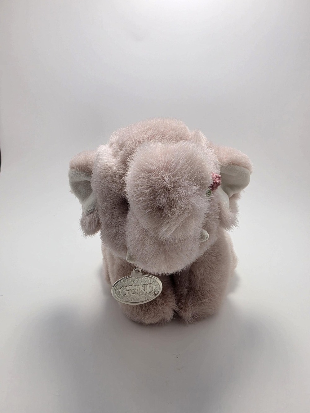 Vintage 1989 GUND Pink Elephant Stuffed Animal Plush Flower! (8 inch)